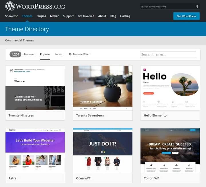 ธีม wordpress.org