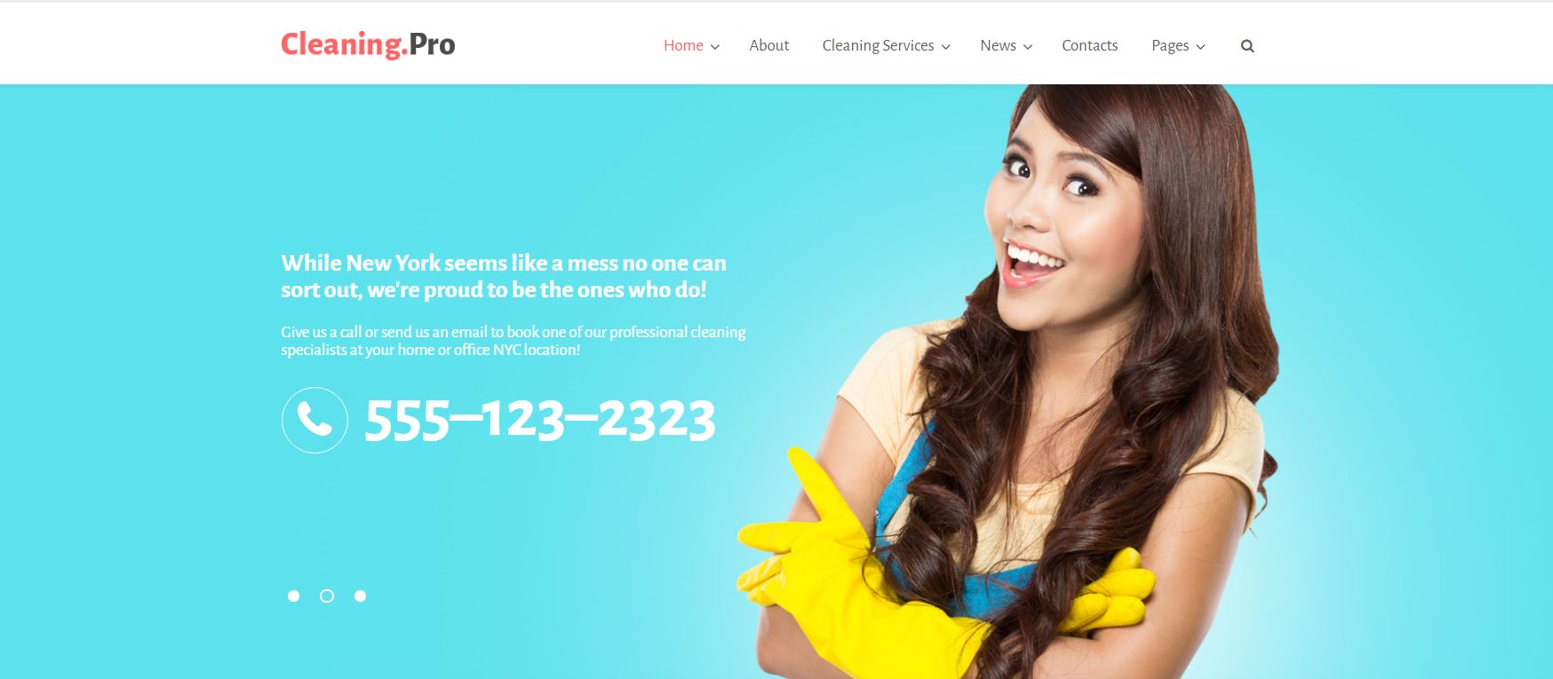 Motyw WordPress firmy zajmującej się sprzątaniem i sprzątaniem