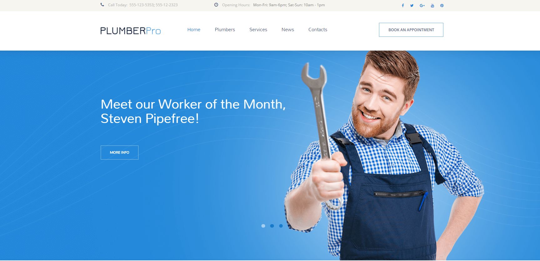 Responsywny motyw WordPress dotyczący usług hydraulicznych