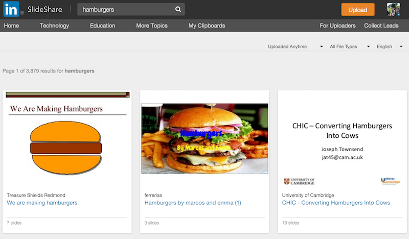 แฮมเบอร์เกอร์บน SlideShare