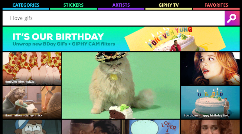 หน้าแรกของ GIPHY