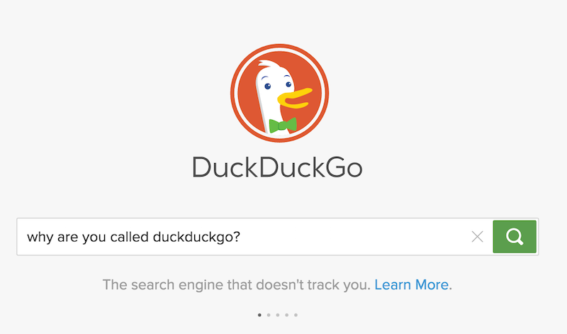 หน้าแรก DuckDuckGo