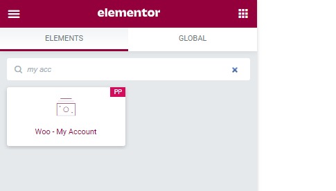 Contul meu WooCommerce Elementor