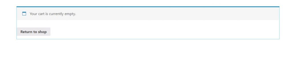 Coș gol WooCommerce elementor
