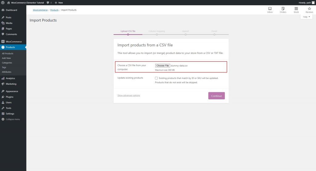 Selecția de produse WooCommerce