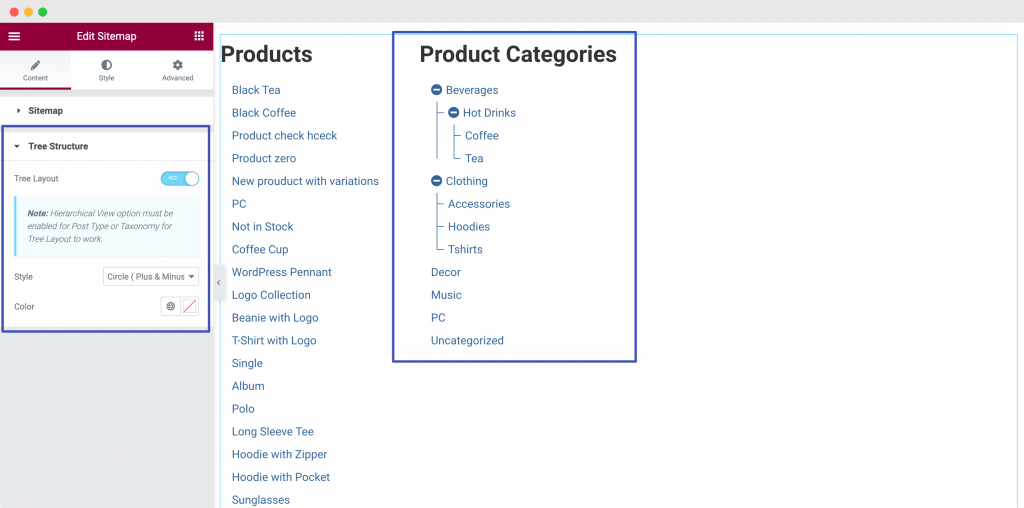Arborescence des catégories de produits Plan du site