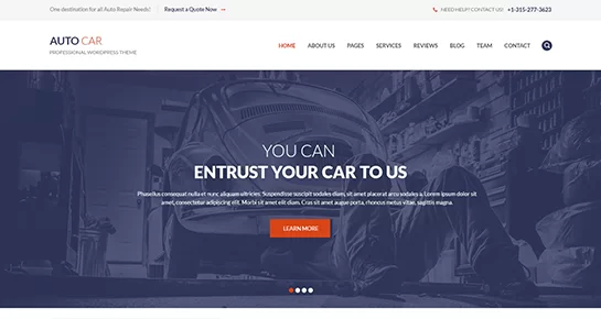 tema gratuito de WordPress para concesionarios y reparaciones de automóviles