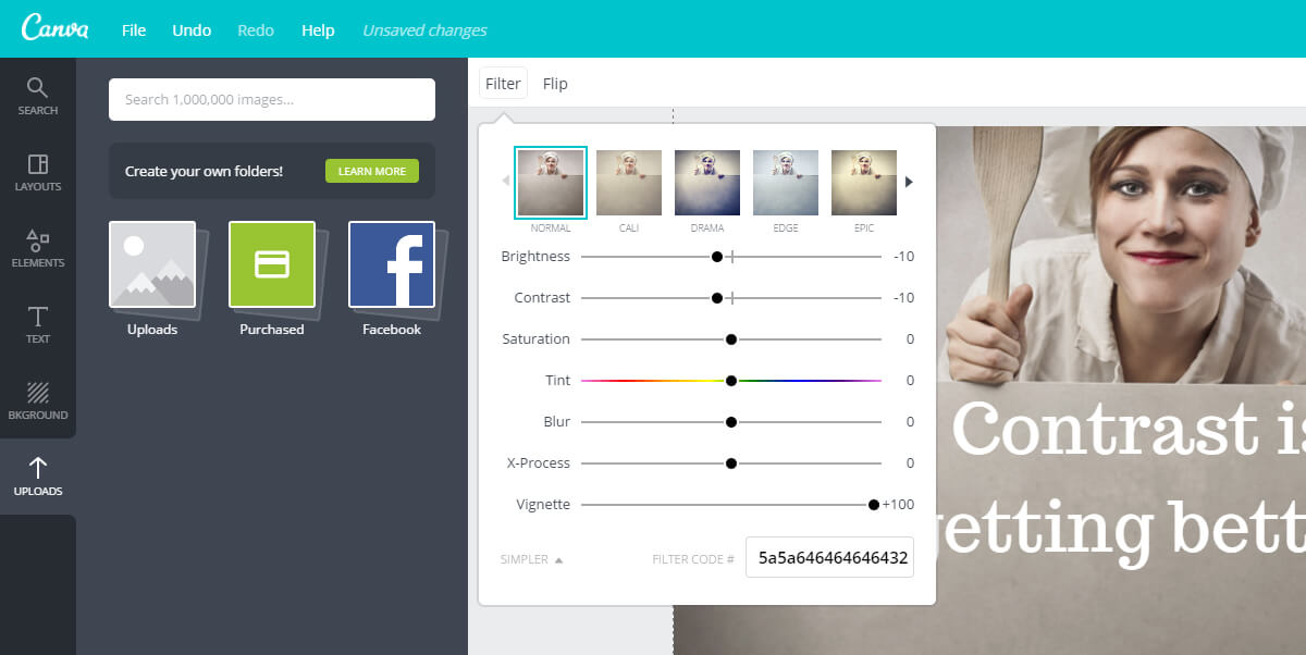 Canva 편집기