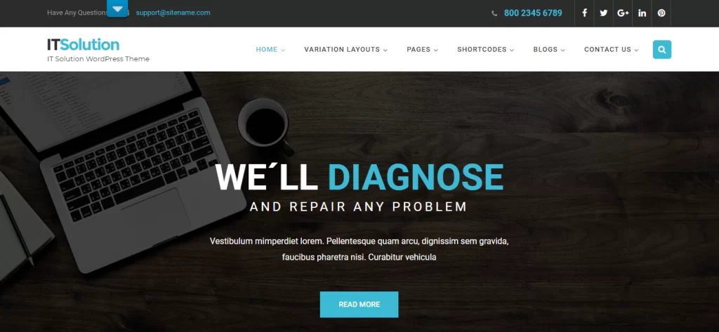 solusi IT gratis tema WordPress