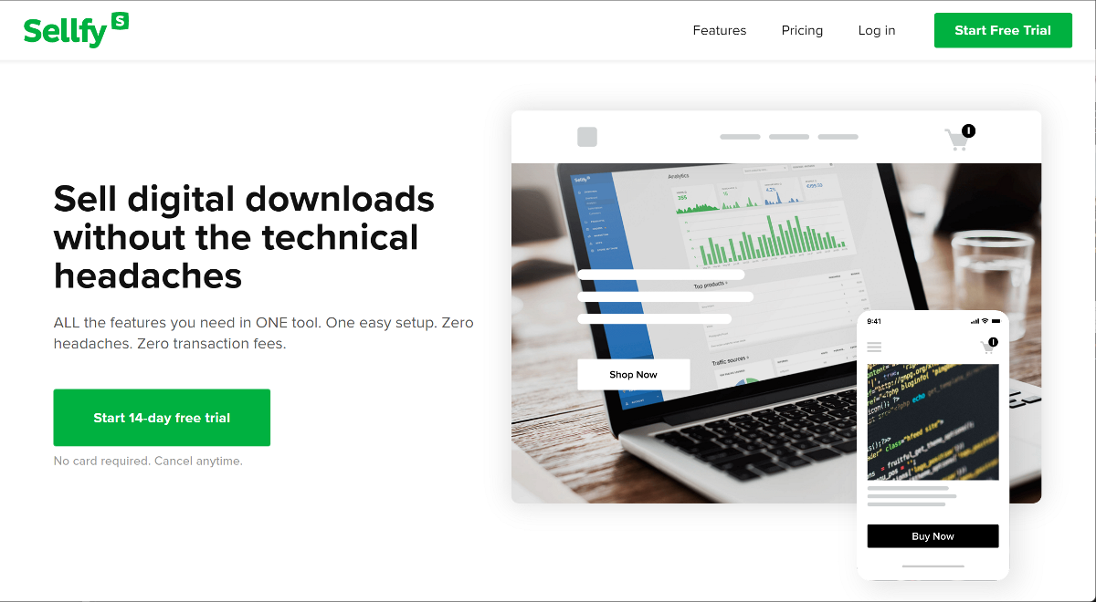 Sellfy - plateforme pour vendre des produits numériques