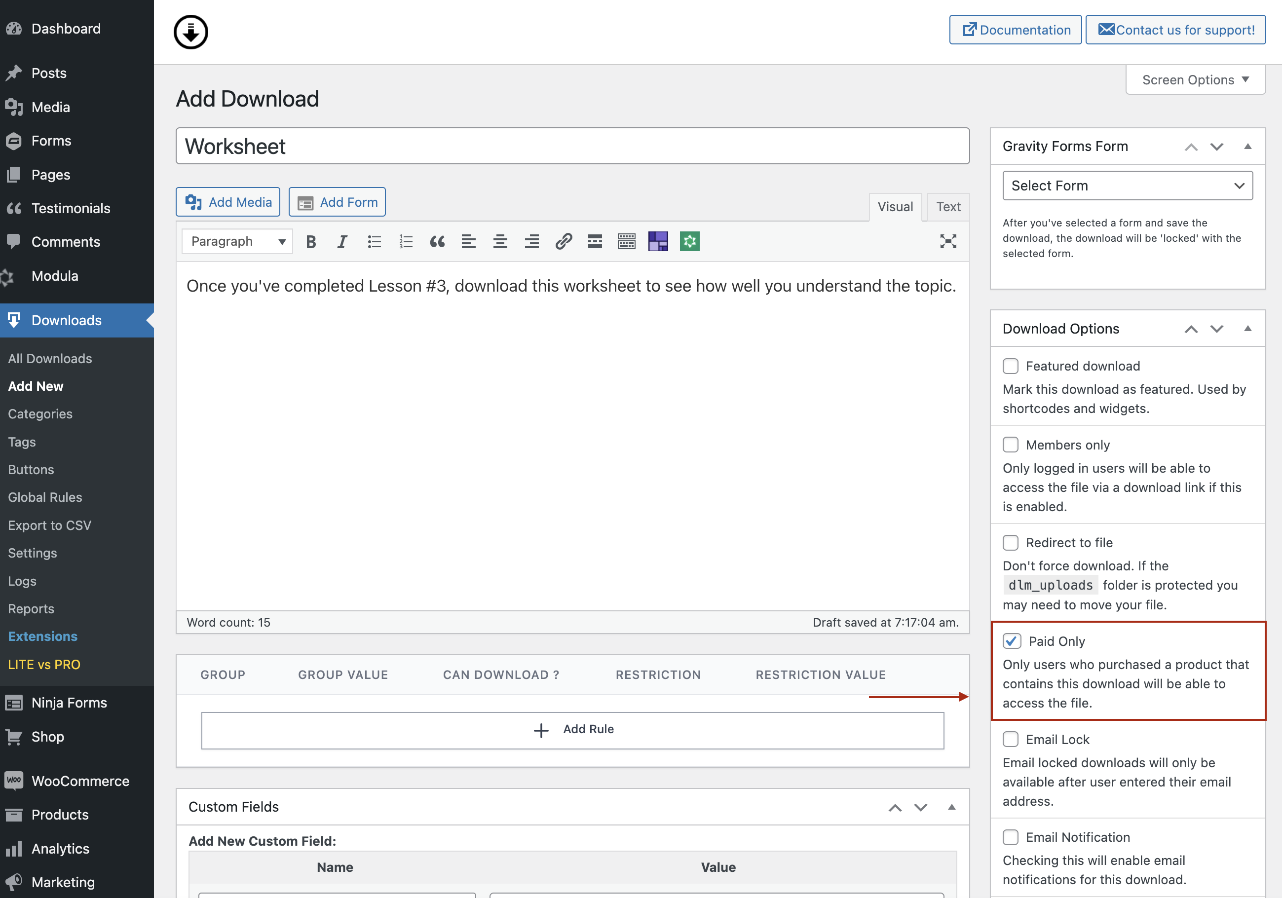 การดาวน์โหลดดิจิทัลของ woocommerce ที่ปลอดภัย