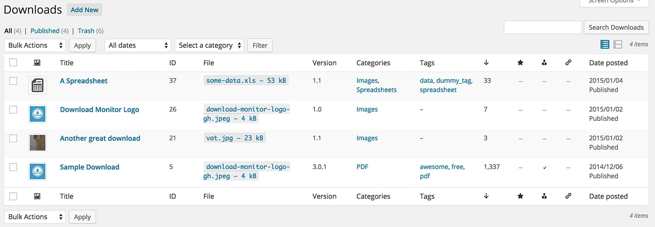 การติดตามการดาวน์โหลดไฟล์ WordPress ด้วย Download Monitor