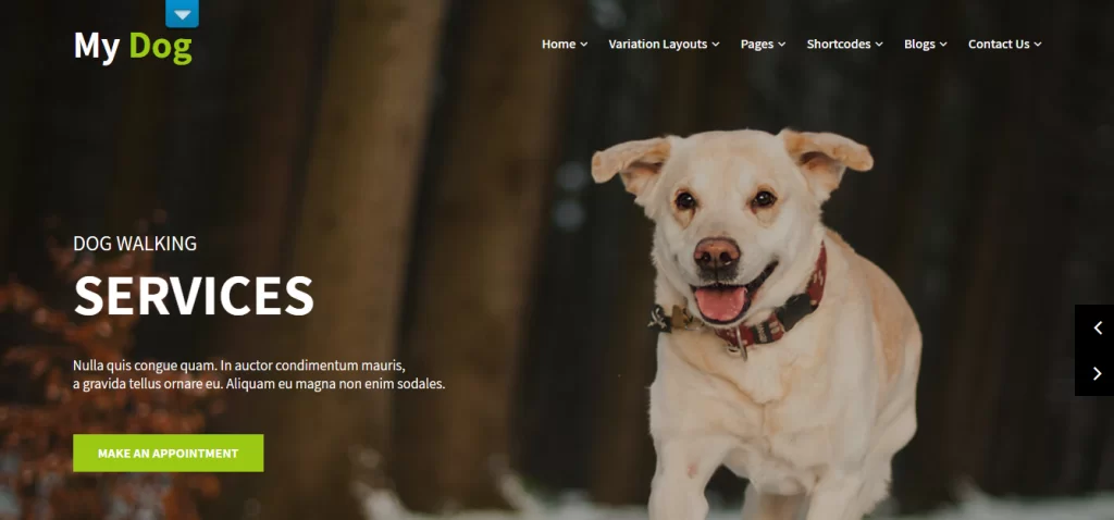 ธีม WordPress สุนัขฟรี