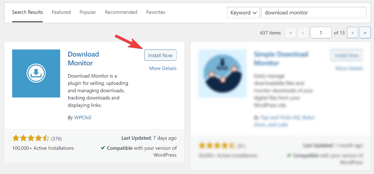 WordPress deposundan Download Monitor'ü yükleyin