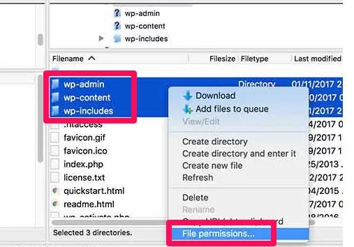 Correggi le impostazioni di autorizzazione della directory