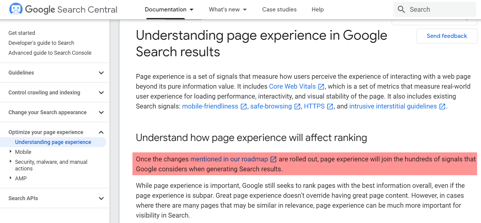 Documentazione di Google Central