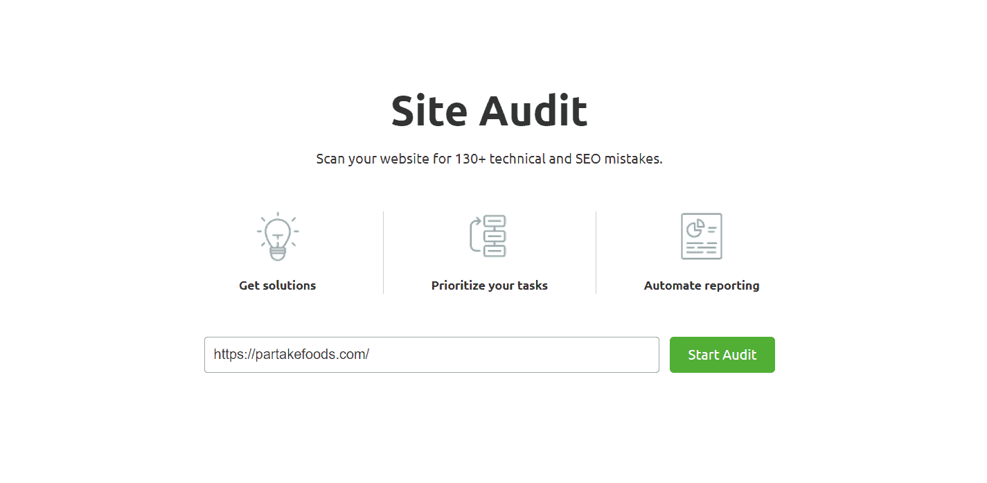 Verifica del sito SEMrush