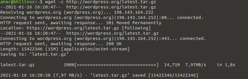 最新のWordPressパッケージをダウンロードする