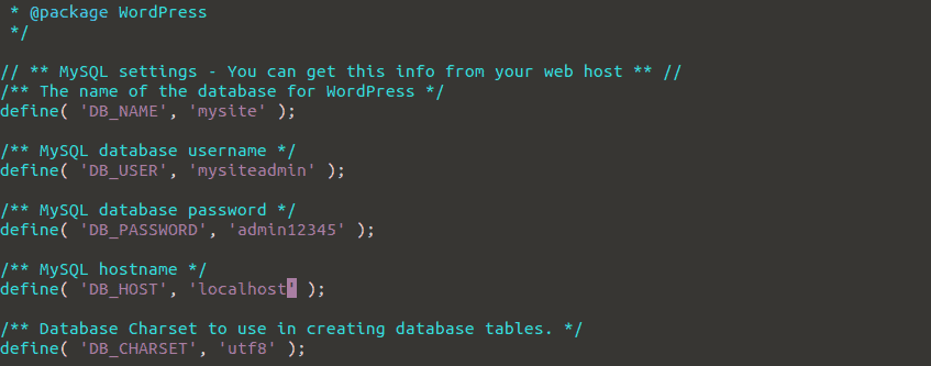 wp-config.phpファイルの編集