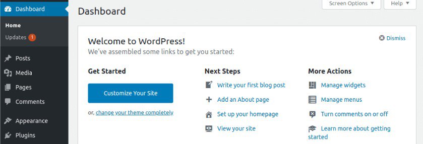 WordPressダッシュボード
