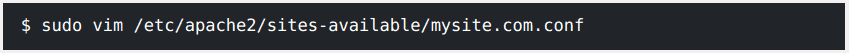Apache2でmysite.com.confファイルを作成する