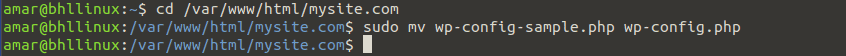 wp-config.phpファイルの作成