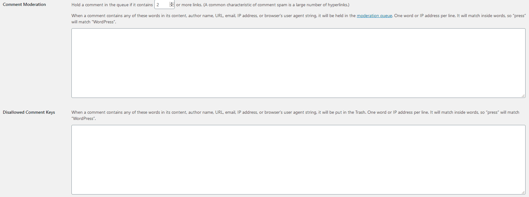 การตั้งค่าการตรวจสอบความคิดเห็นของ WordPress