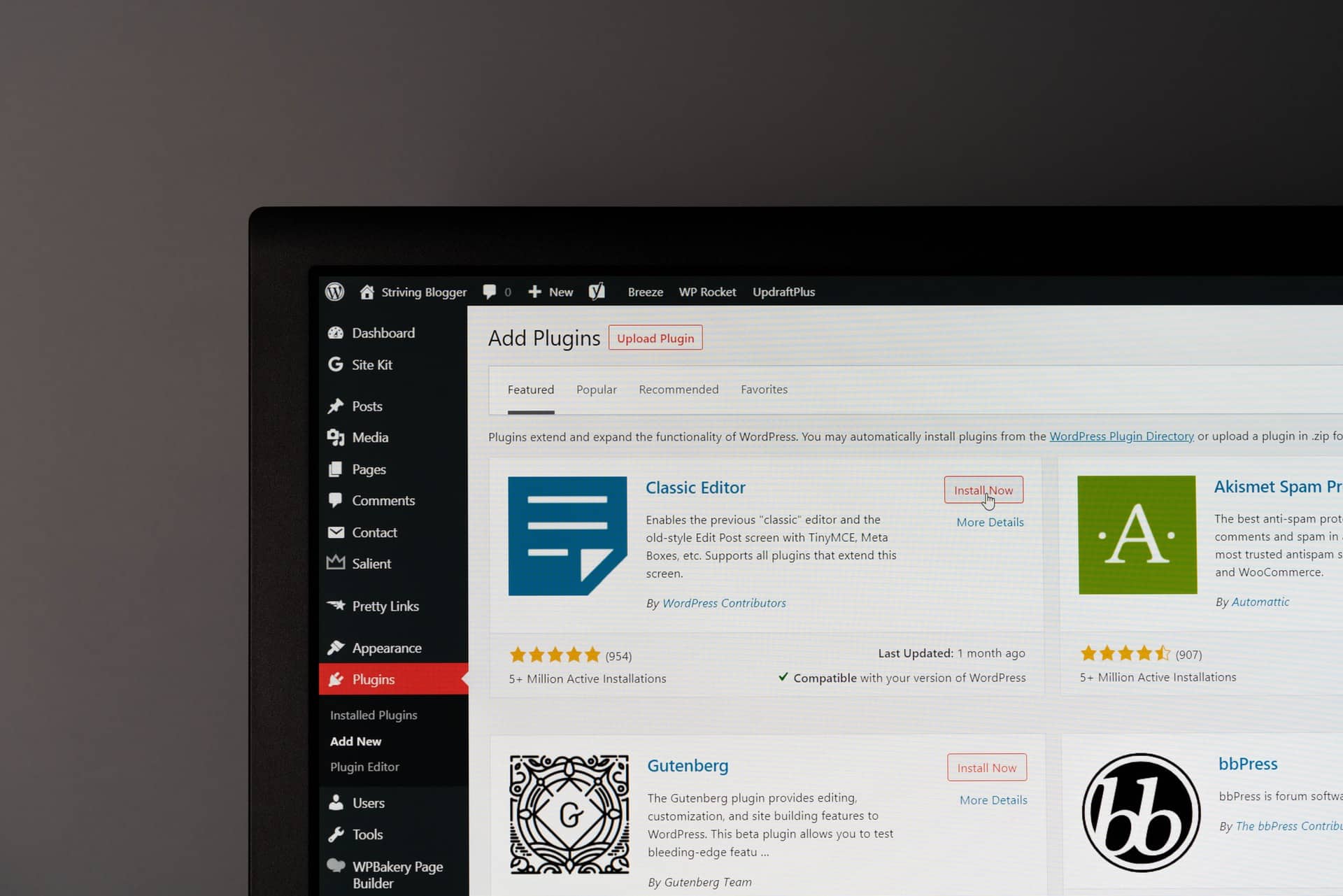 Halaman plugin WordPress