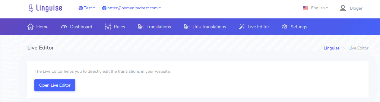Editor langsung bahasa