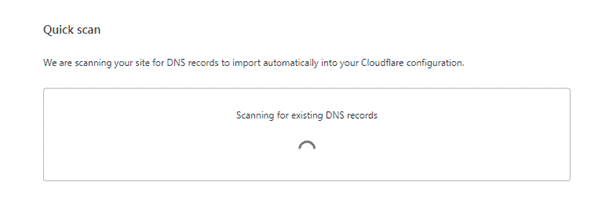 Cloudflareクイックスキャン