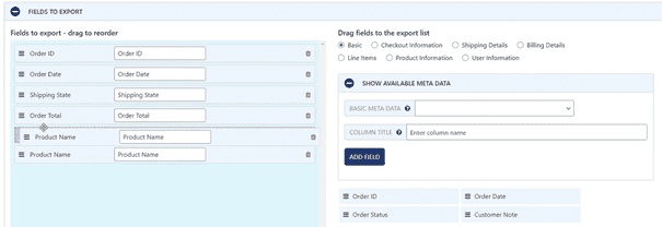 WooCommerce Order Export Pro للتصدير