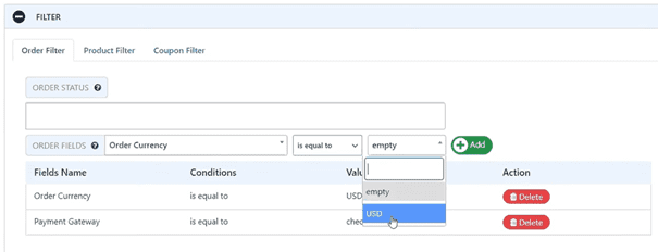 مرشحات WooCommerce Order Export Pro