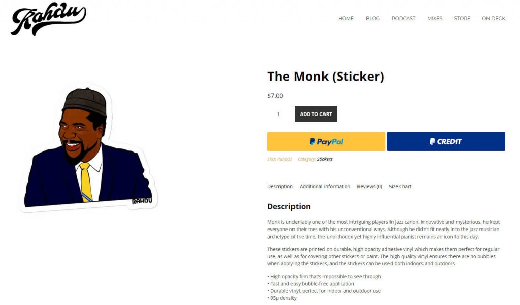 Produk DJ Rhadu WooCommerce.