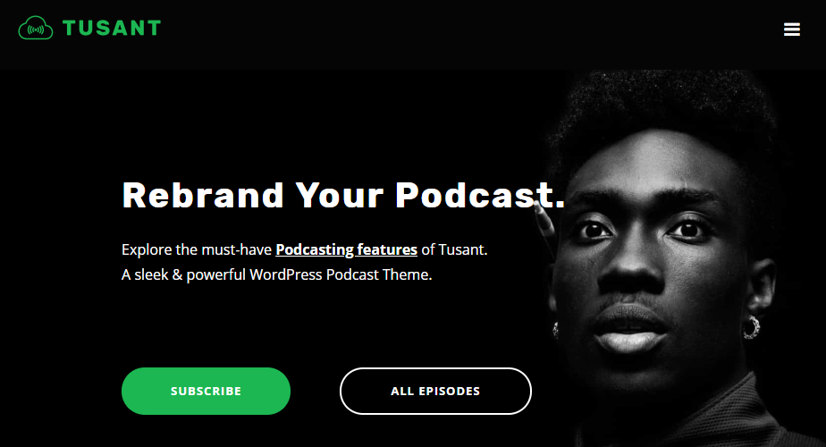 Tema podcastului Tusant WordPress.
