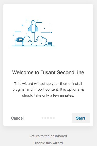 Expertul de instalare a temelor SecondLine.
