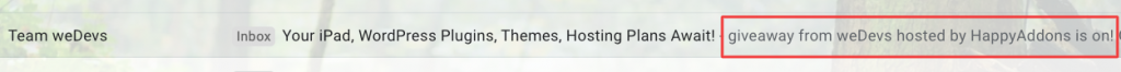textul din preheader