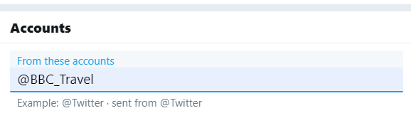 Gunakan pegangan Twitter