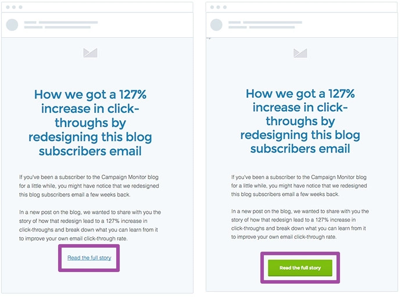 Tombol CTA vs. contoh teks hyperlink