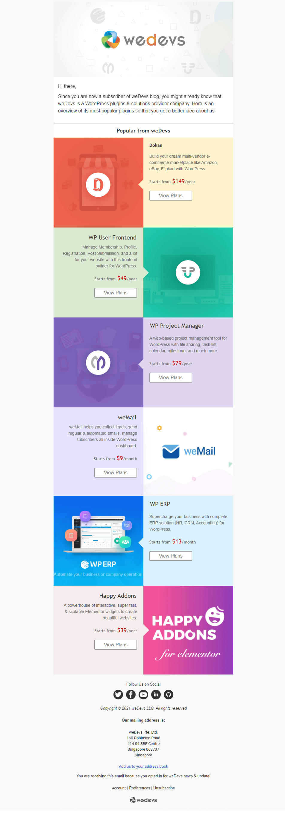 weDevs menggunakan otomatisasi email