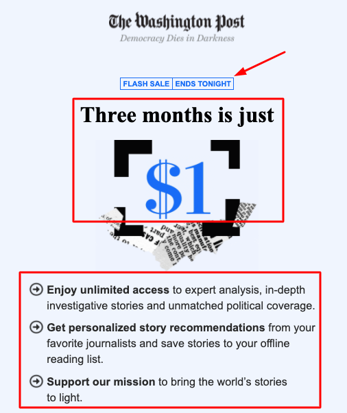 menawarkan nilai dalam salinan email
