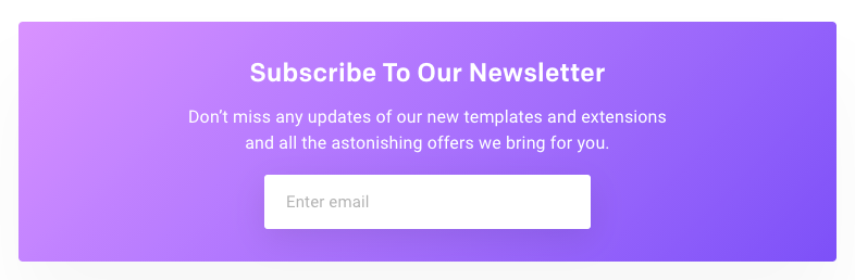 Beispiel für die Anmeldung zum Wemail-Newsletter unter Blogs