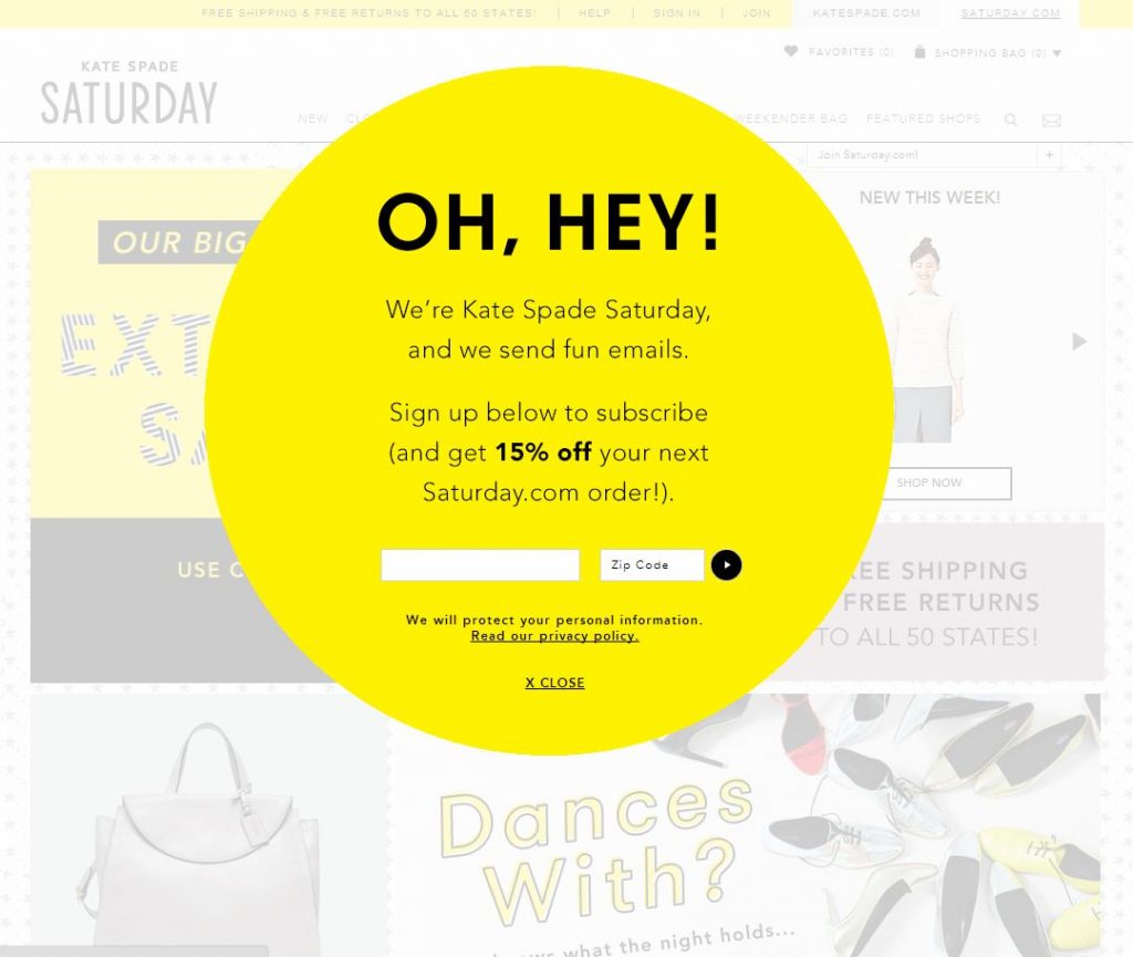 Kate Spade Samstag betont Farbe und Form