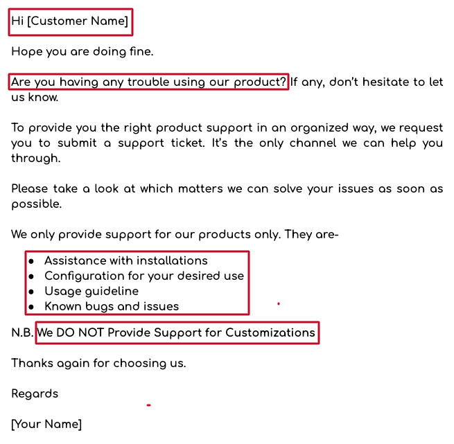 newsletter di consulenza sulla manutenzione del prodotto