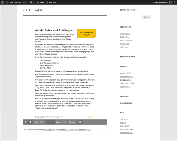 Cum să încorporați fișiere PDF în postările WordPress (2019) 6