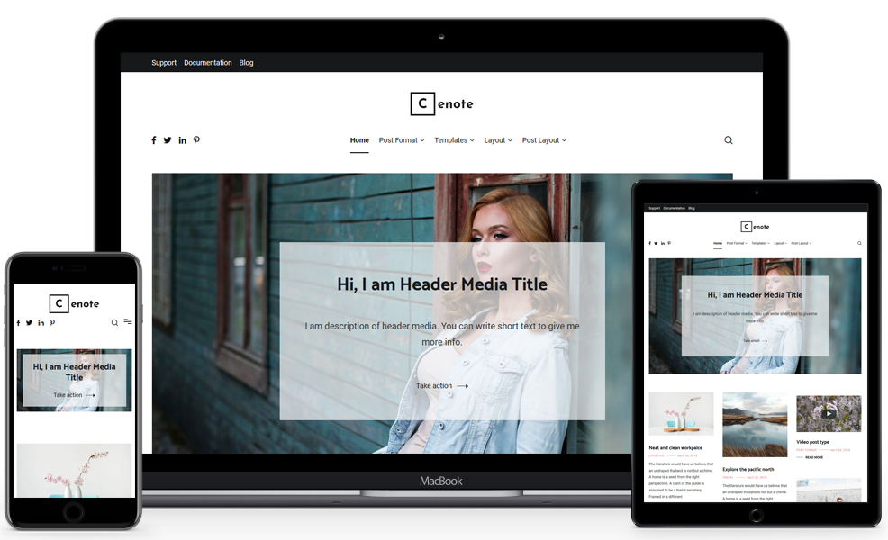 블로깅을 위한 40가지 최고의 무료 WordPress 테마 (2020) 6