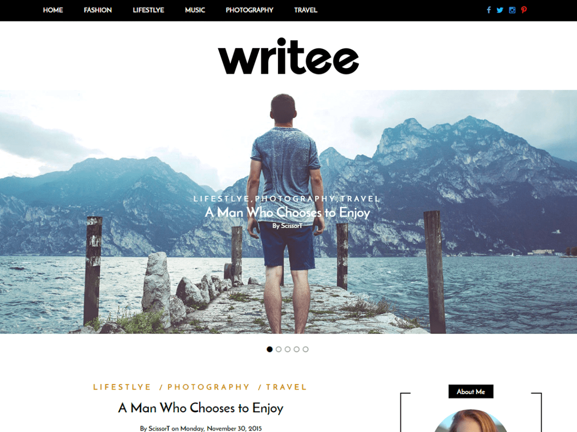 블로깅을 위한 40가지 최고의 무료 WordPress 테마 (2020) 16