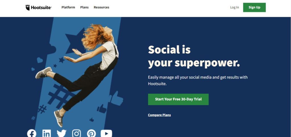 Hootsuite-Landingpage