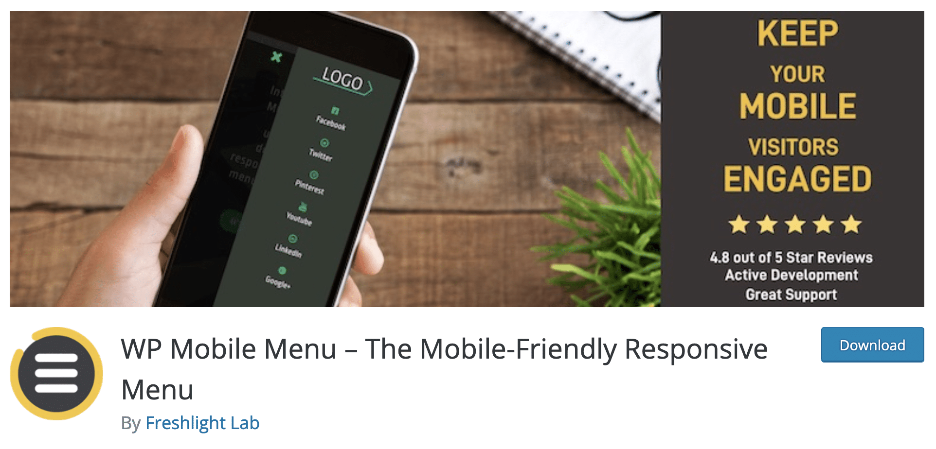 WP Mobile Menu consente di creare un menu reattivo in WordPress.