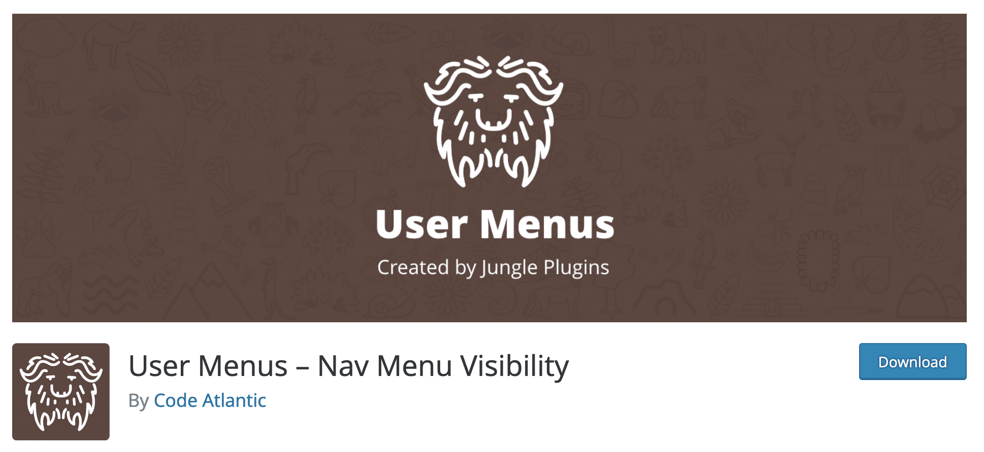 Pagina di download del plug-in Menu utente.