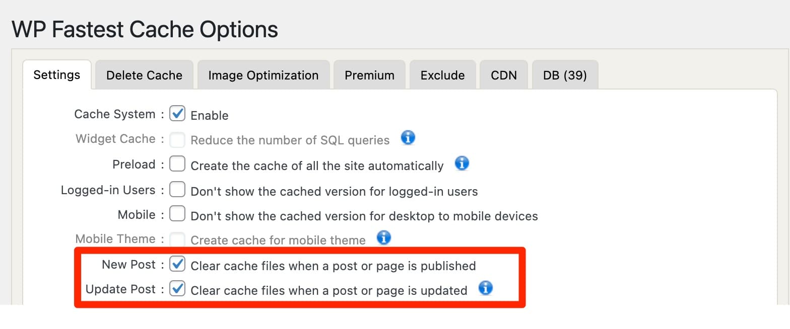 使用 WP Fastest Cache，可以在 WordPress 上发布帖子或页面后立即清除缓存文件。